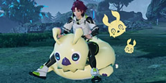 ダッシュ：ラッピーうきわに乗るEX.jpg