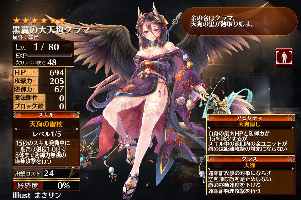 黒翼の大天狗クラマ_Lv1