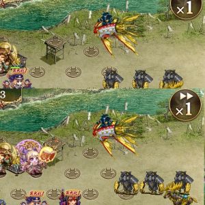 火傷のダメージを見るために飛行敵相手にやってみたよ。バフは大坂+ストラホフ+自身最大化で↑天叢雲剣+10↓一乗飛燕小太刀+10