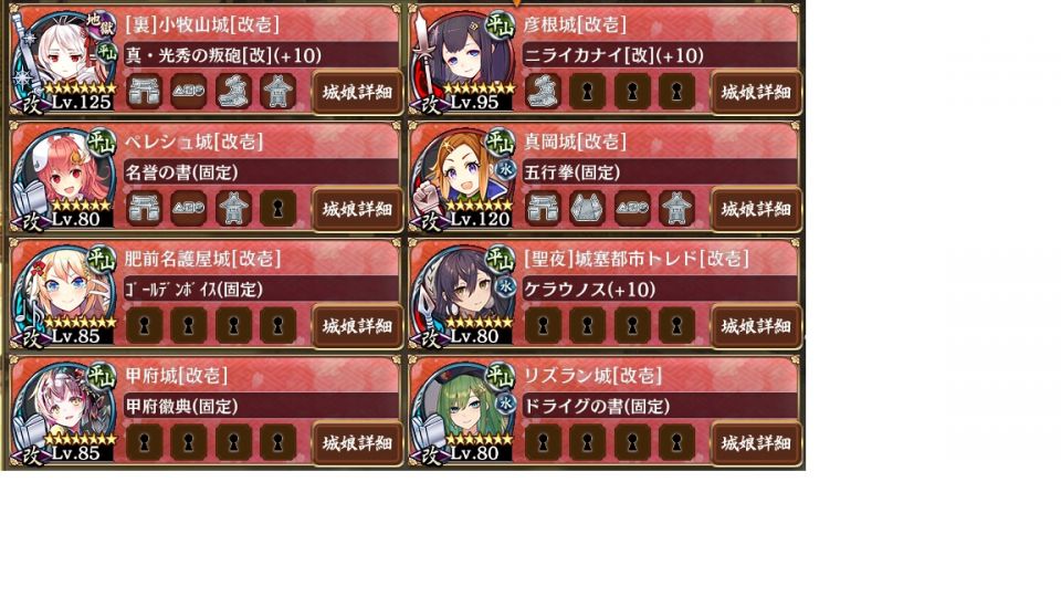 15審の画像無いけどこれで15審行けたよ。兎に角気がきつい本３体いても真岡が最大化できなかった。ちなみに真岡はここまでレベル要らないです。