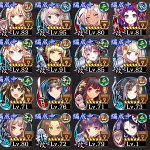 ①星6が2体被ったので星7の改築おすすめを2体教えて下さい。②手持ちの星6で改築して育成するといい城娘がいたら教えて下さい。③コラボ松セットのおすすめを教えて下さい。武神まだ1回も普通でもクリアできてないです。地獄は今70ちょっとです。