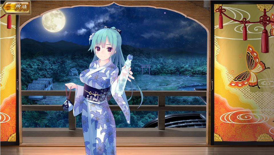 月夜に浴衣