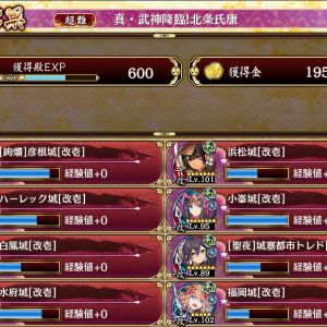 以前までどうにもならなかった超難だったが、白鳳と絢爛ひこにゃん迎えてどうにか3戦功クリア!要所で操作ミス・計略使い忘れれば死ぬのは変わんなかったが